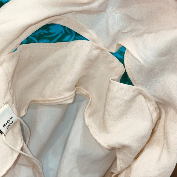 Last Chance! New Vince Tencel Abstract Painted Knot Midi Skirt Cream M $395 - Picture 7 of 8